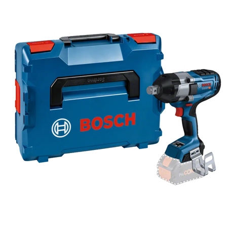 Bosch power tool with blue case on a white background