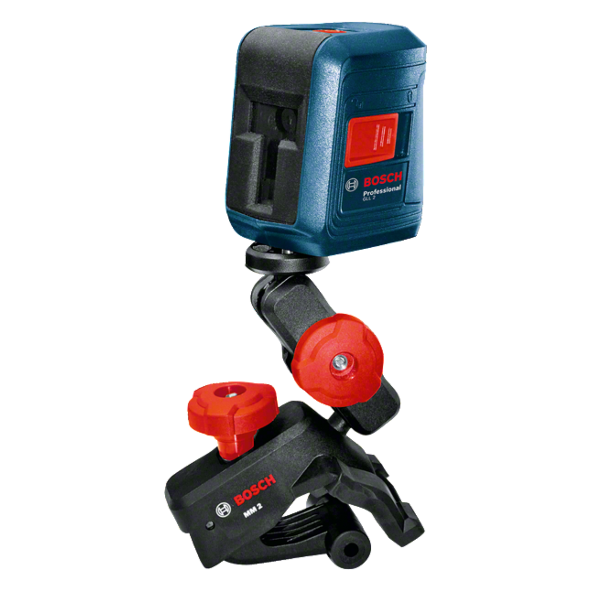 Bosch laser level on a white background