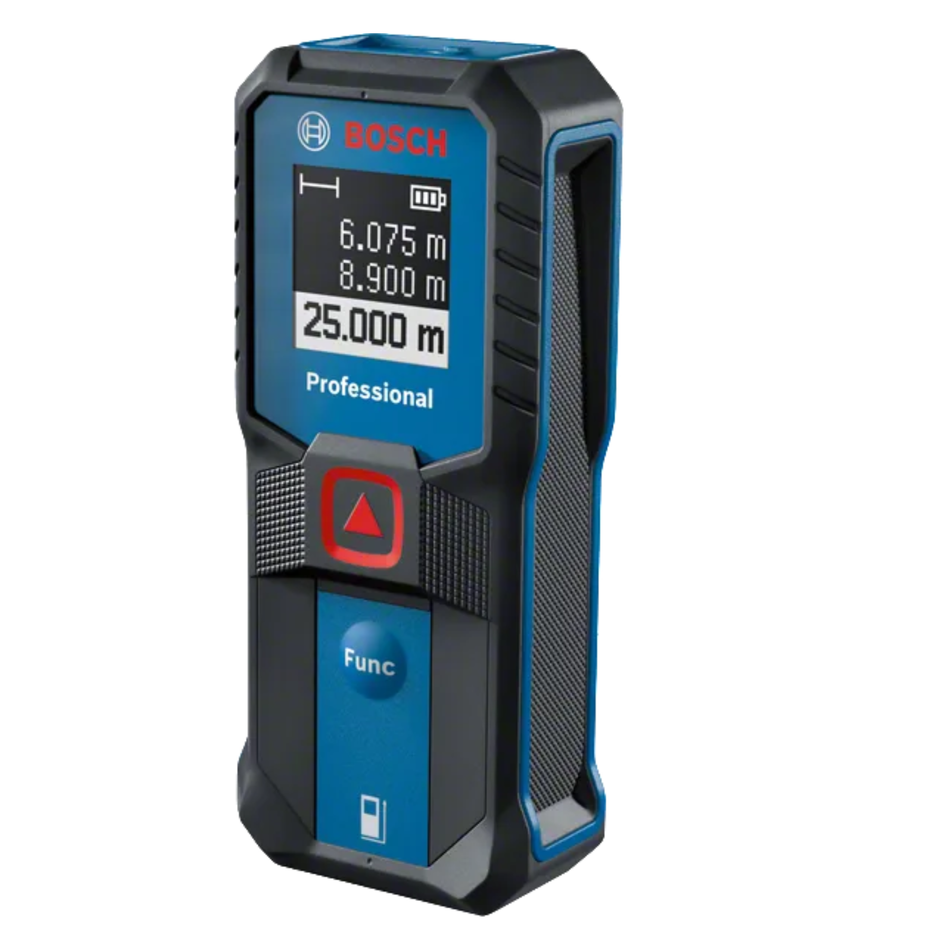 Bosch laser measure device on a white background
