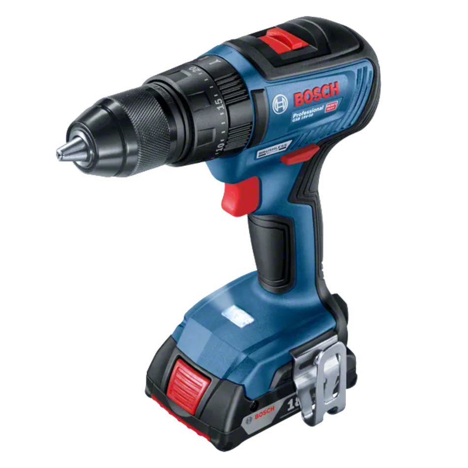 Bosch cordless drill on a white background