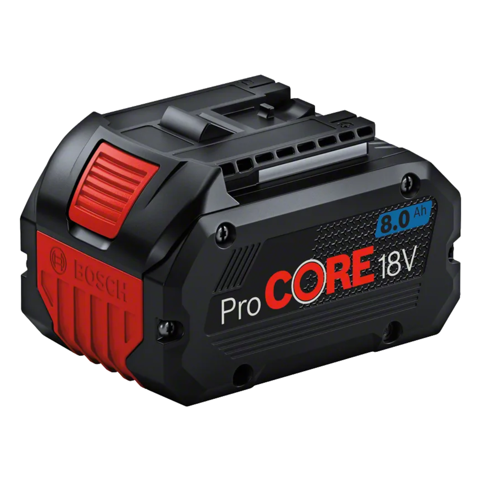 Bosch Pro CORE 18V battery on a white background
