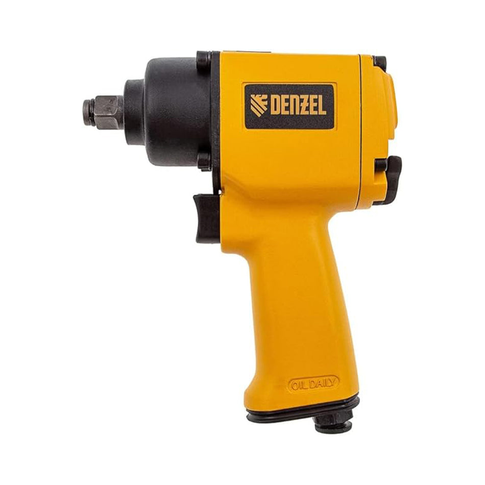 Yellow Denzel impact wrench on a white background