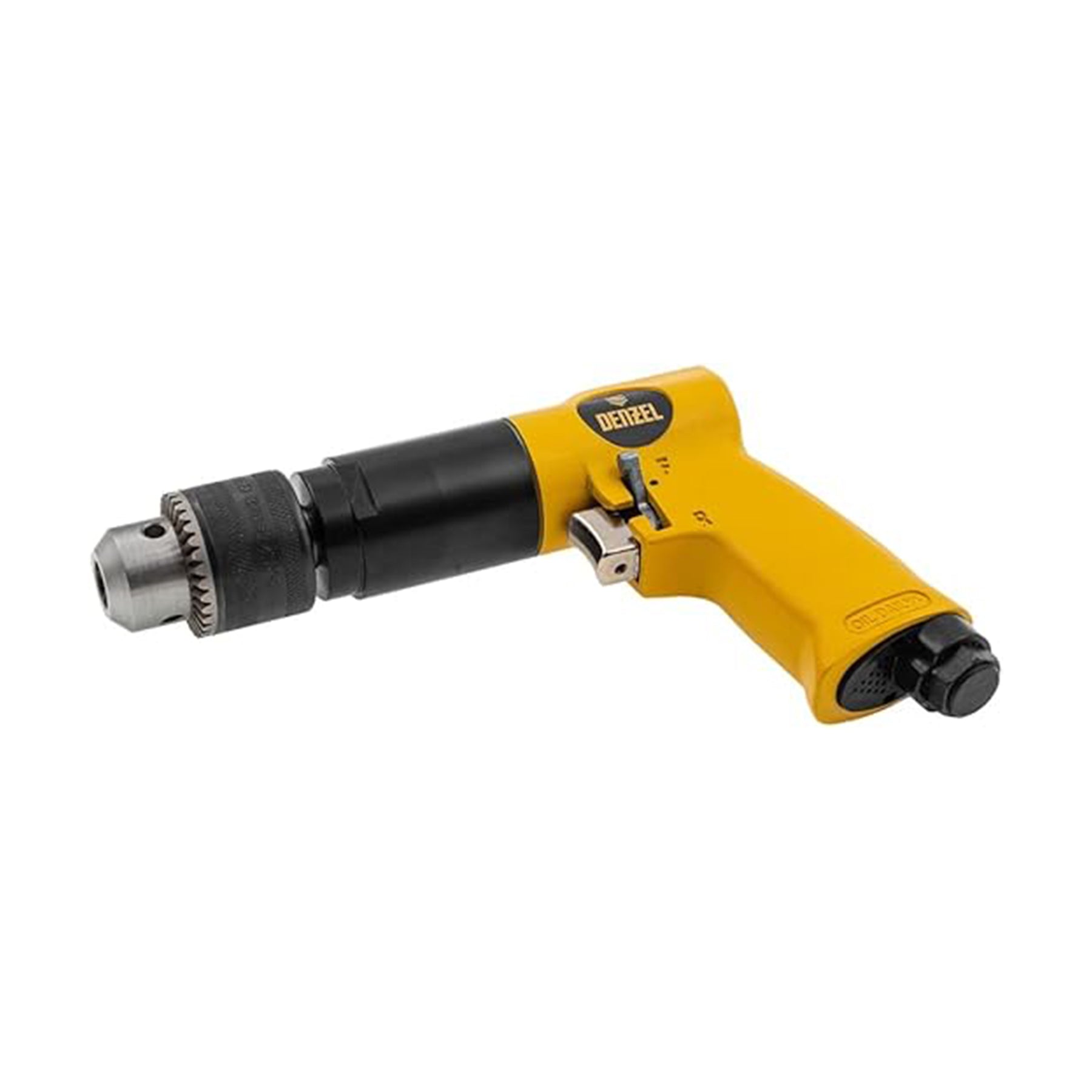 Yellow and black rivet gun on a white background