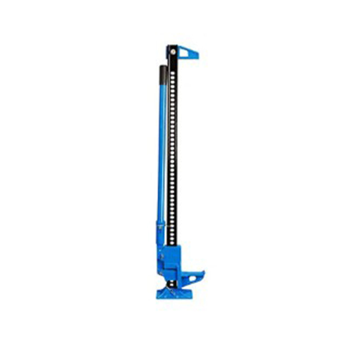 Blue and black tool on a white background
