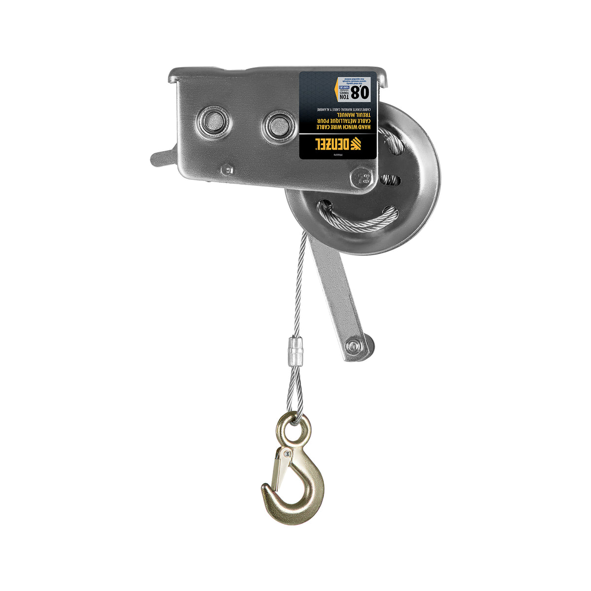Welding cable reel with brand label on a white background