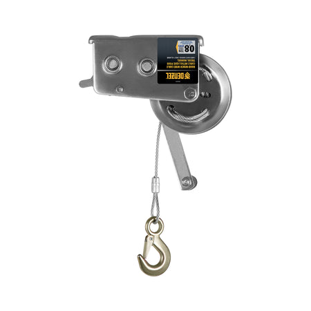 Welding cable reel with brand label on a white background