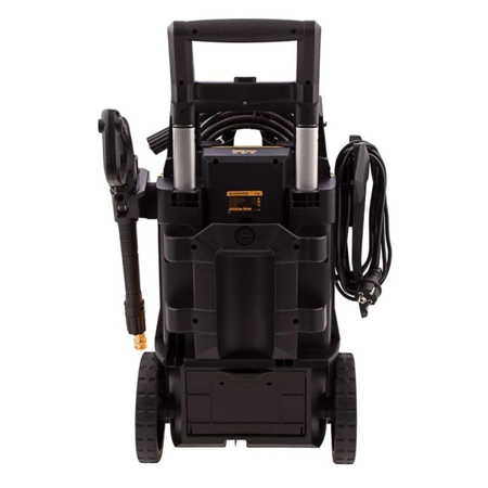Black pressure washer on a white background