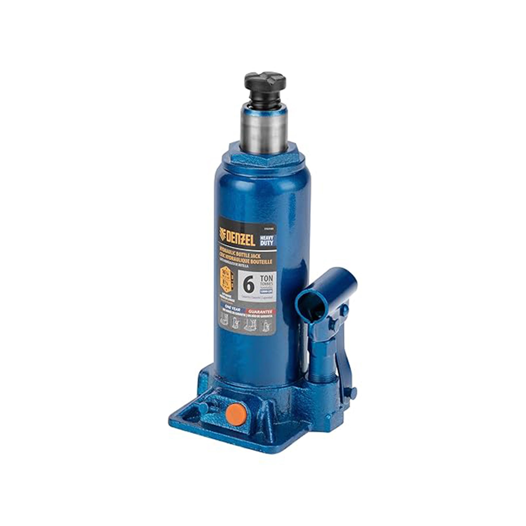 Blue hydraulic jack with 'Hoffman' branding on a white background