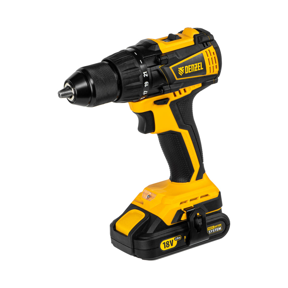 Denzel Cordless Drill Driver B/L Bldl-Ib-18-02 (18V 1.5AMP 2 Batteries) 8826121 (1 Year Warranty)