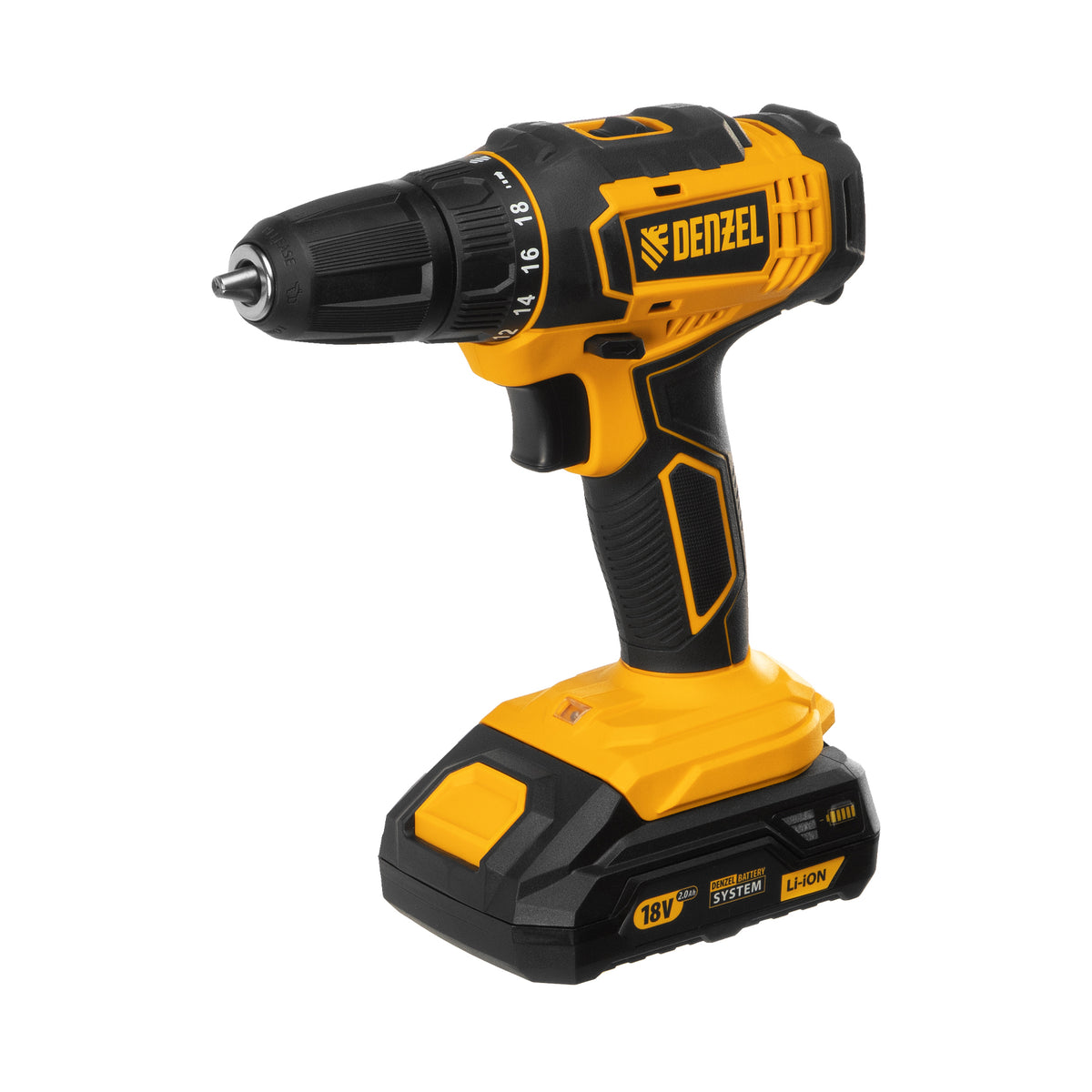 Denzel Cordless Drill Driver CDL-18-02BM (18V 2 Batteries) 8826116 (1 Year Warranty)