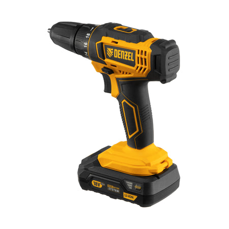 Denzel Cordless Drill Driver CDL-18-02BM (18V 2 Batteries) 8826116 (1 Year Warranty)