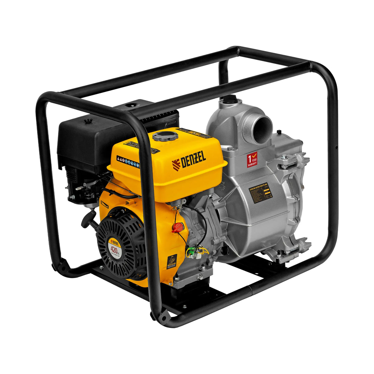 Denzel Gasoline Full Trash Water Pump PX-80D 3" 15 Hp 1500 L/Min Suction 8M Discharge 30M 8899204 (6 Months Warranty)