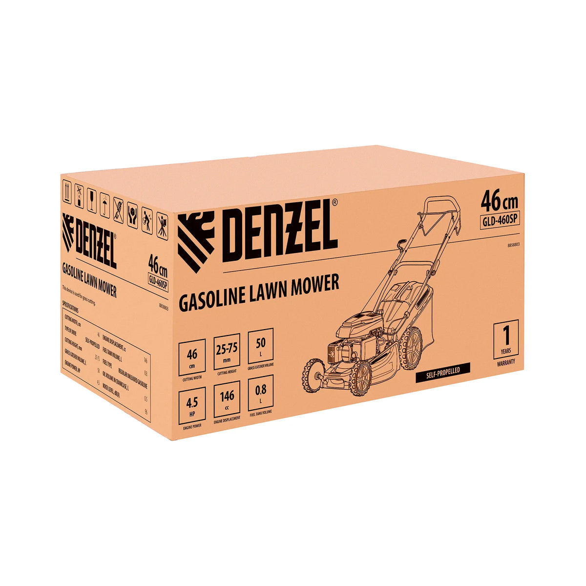 Denzel Gasoline Lawn Mover 146CC GLD460SP 8858803 (3 Months Warranty)