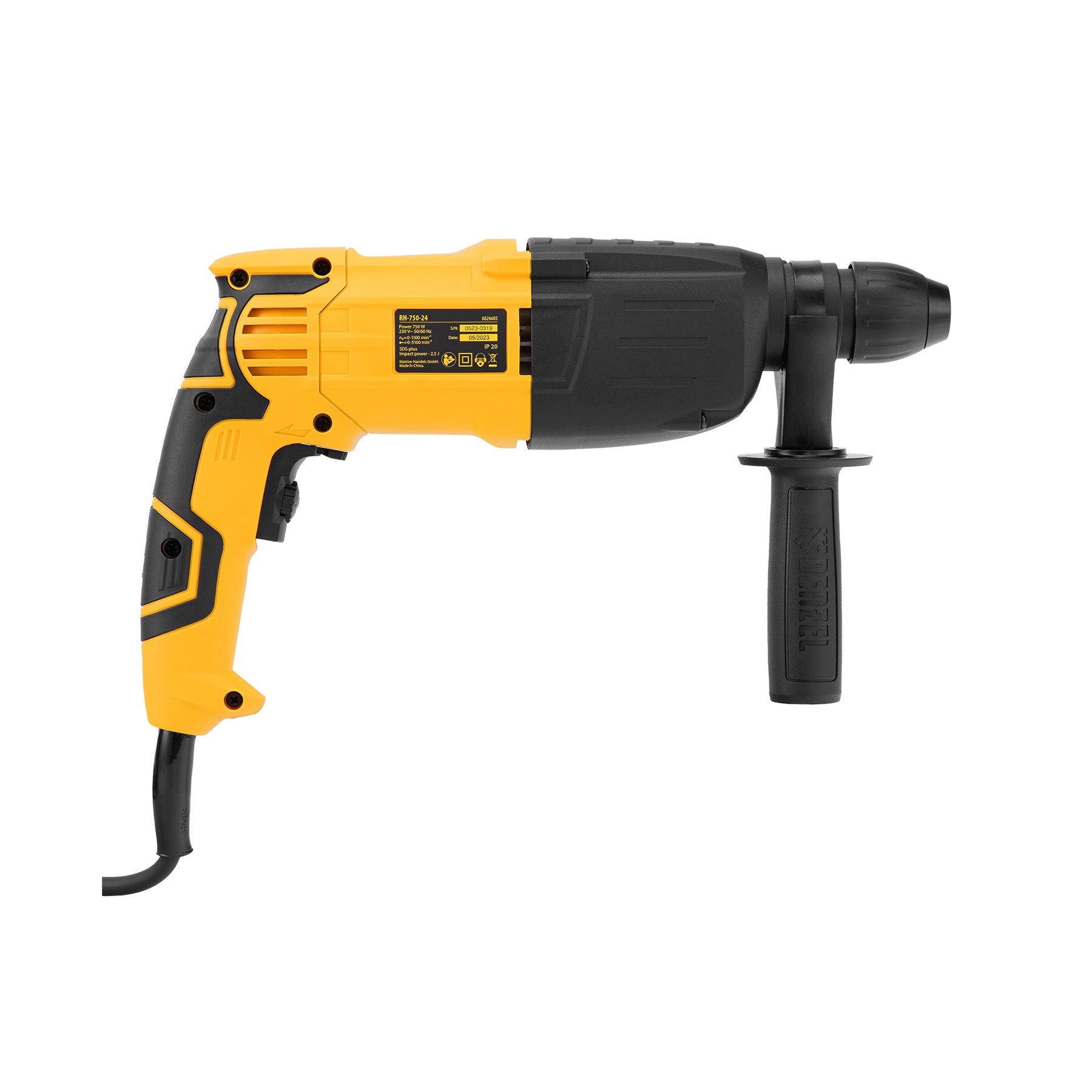 Denzel SDS Plus Rotary Hammer RH-750-24 750W 8826605 (1 Year Warranty)