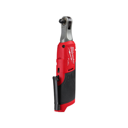 Red and black Milwaukee tool on a white background