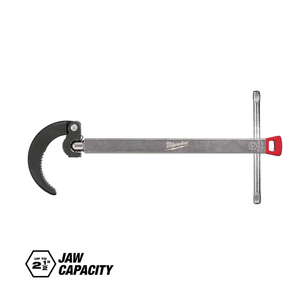 Milwaukee adjustable wrench on a white background