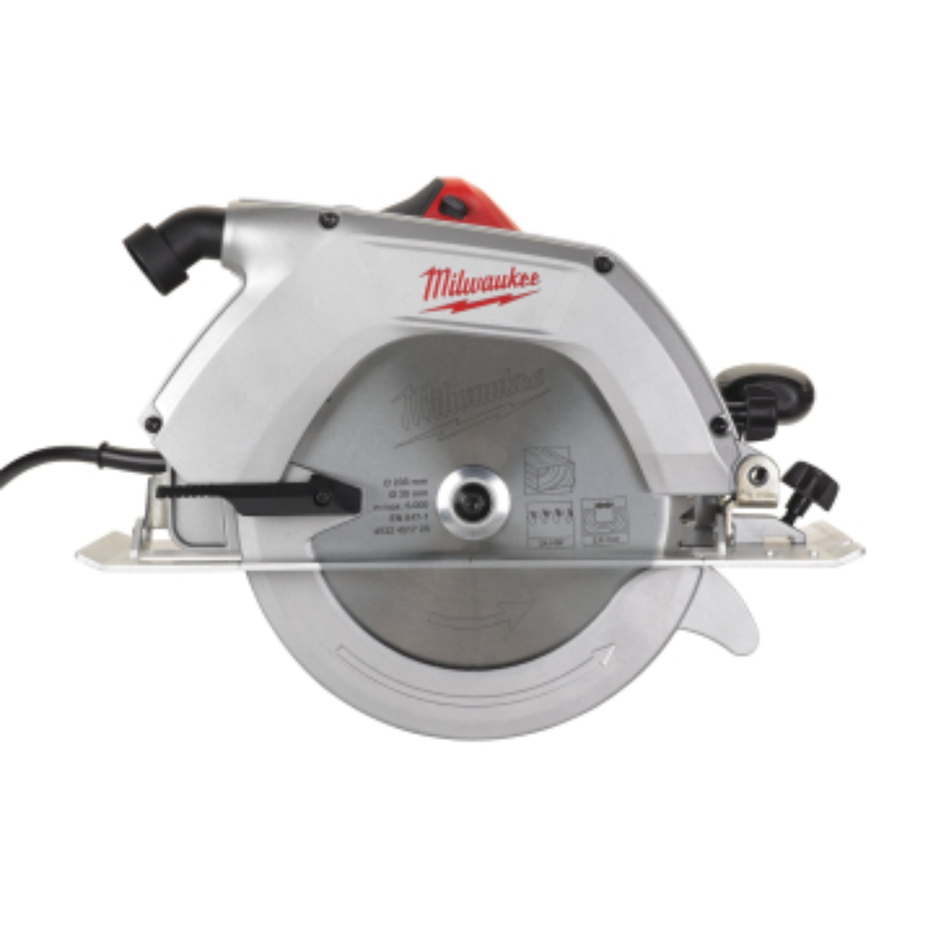 Milwaukee circular saw on a white background