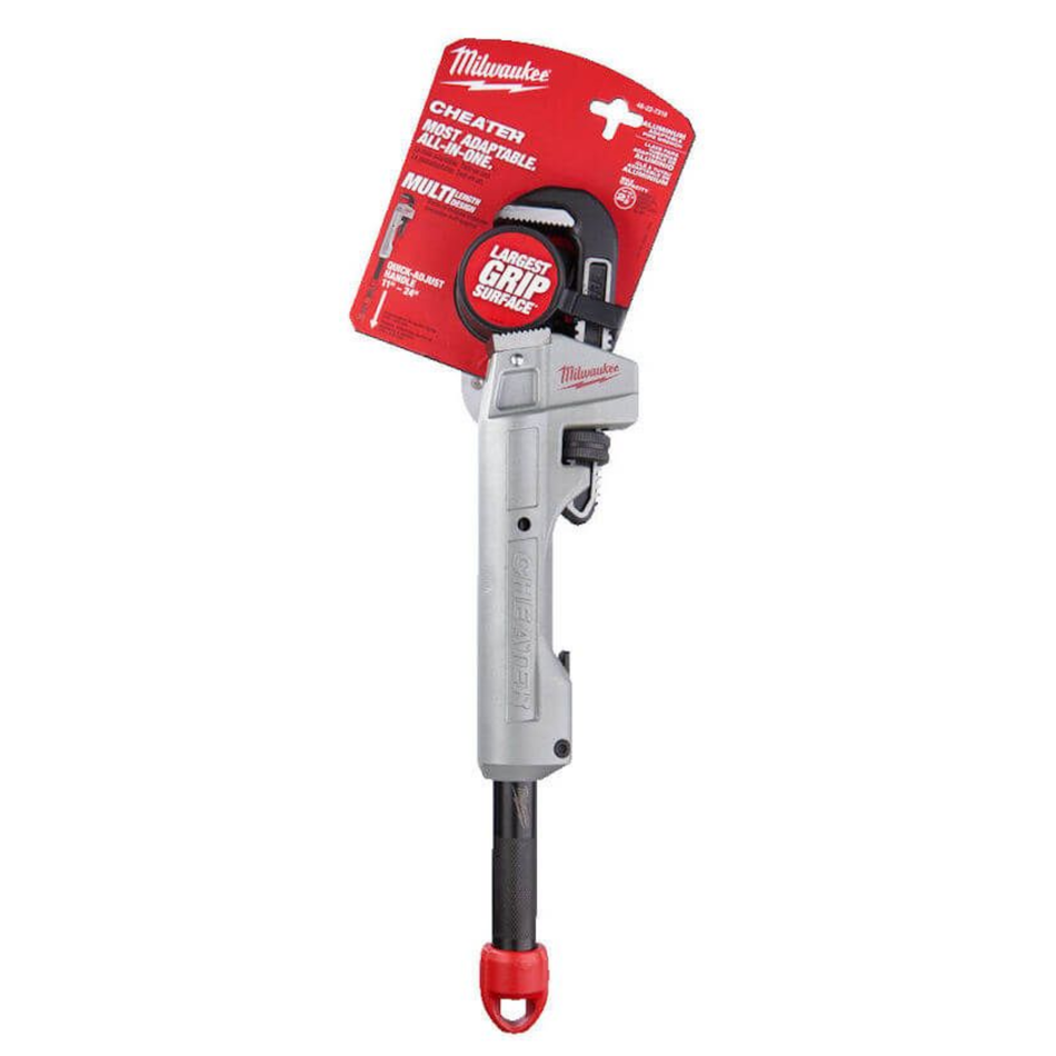 Milwaukee pipe wrench on a white background