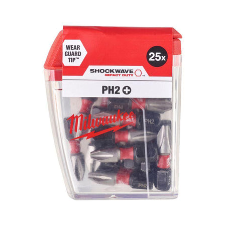 Milwaukee Display SHW CD PH2 25MM- 25PC MWAC4932430853