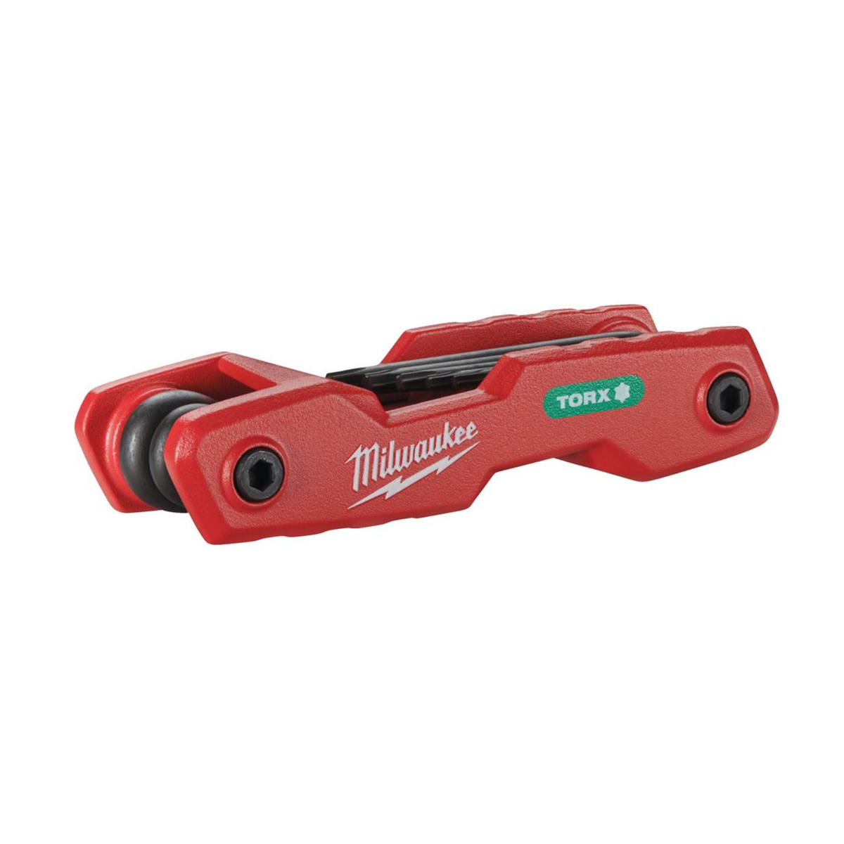 Red Milwaukee tool with TORX logo on a white background
