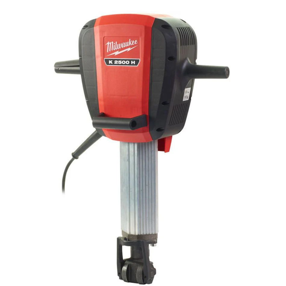 Milwaukee nail gun on a white background