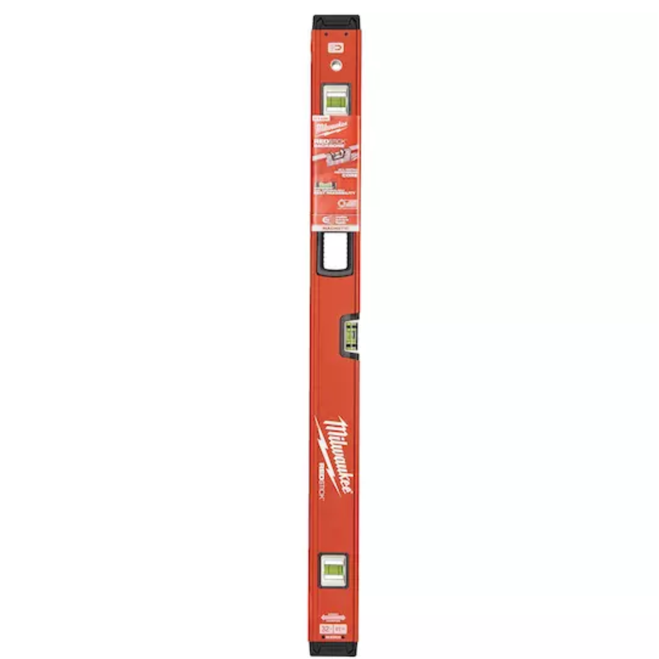 Red Milwaukee tool on a white background
