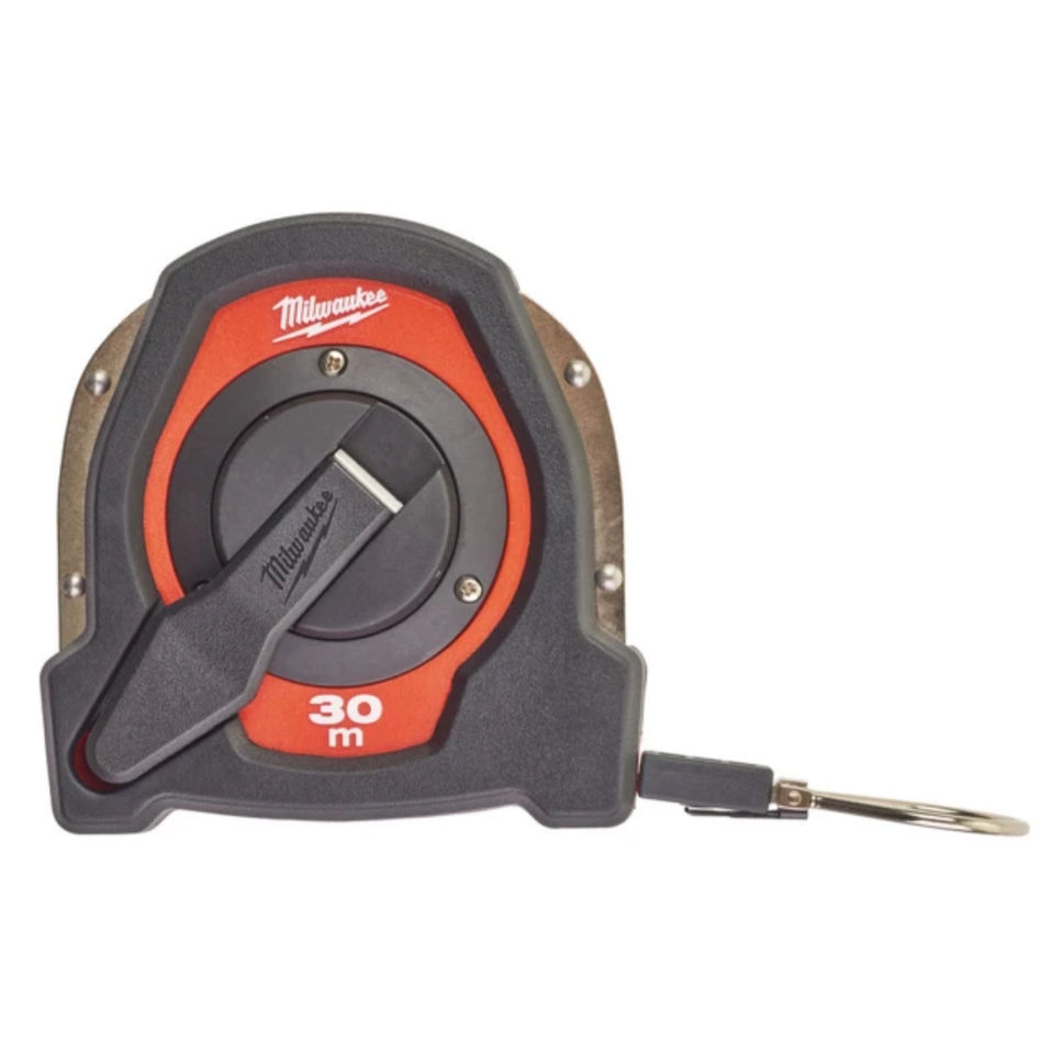 Milwaukee tape measure on a white background