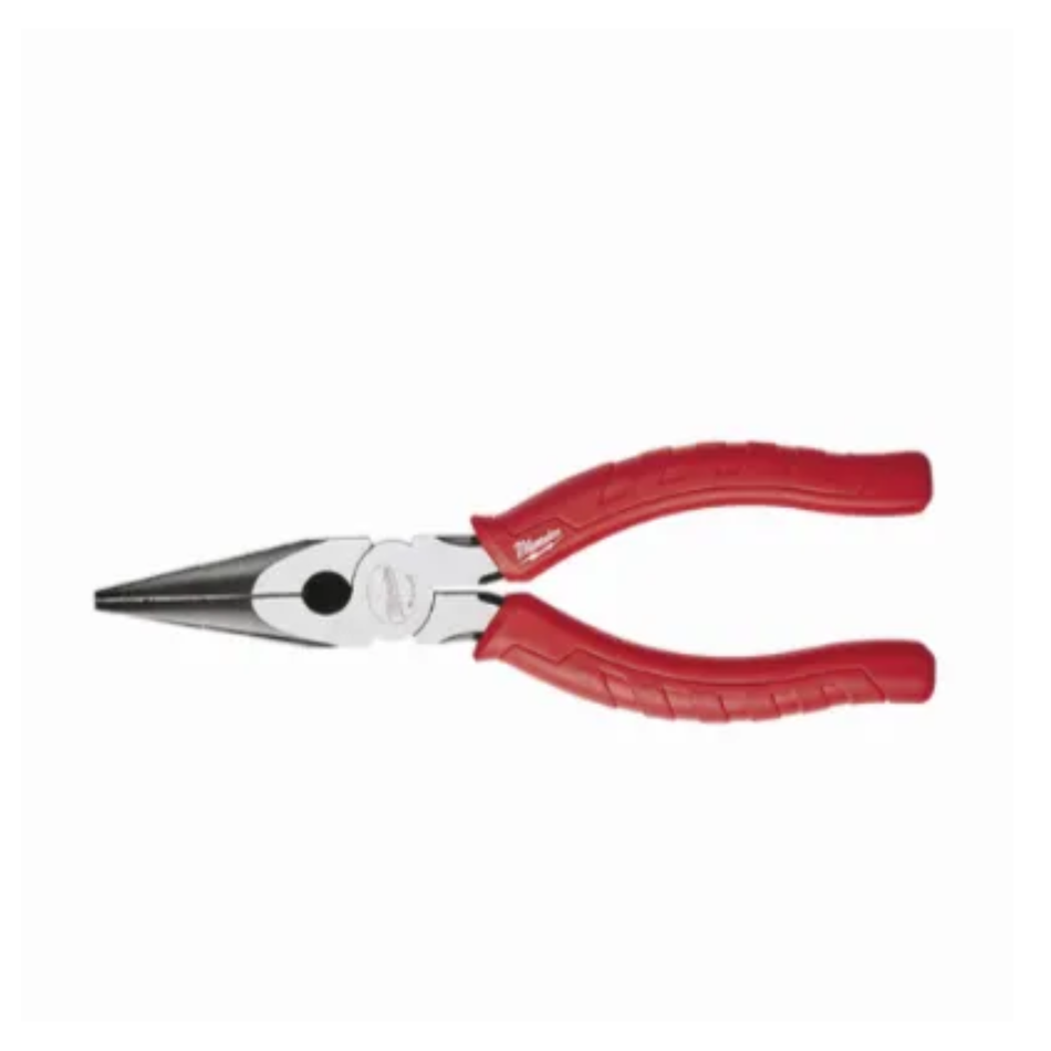 Red pliers with a white background