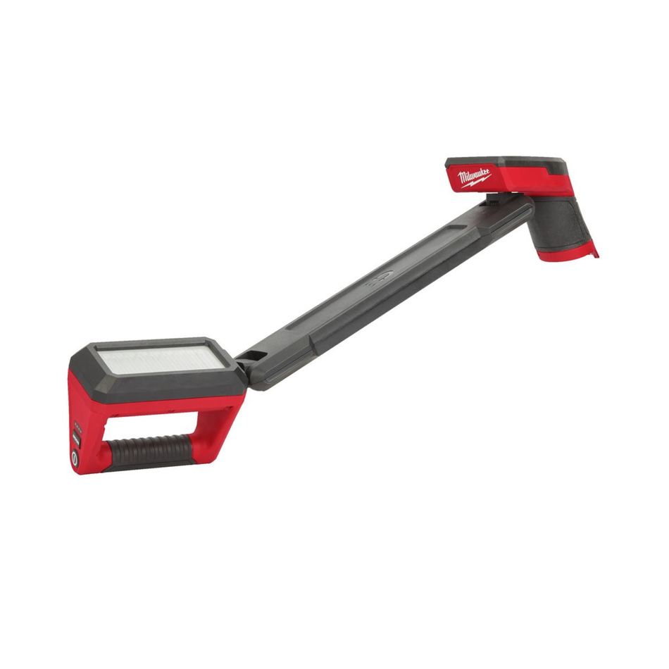 Red and black Milwaukee tool on a white background