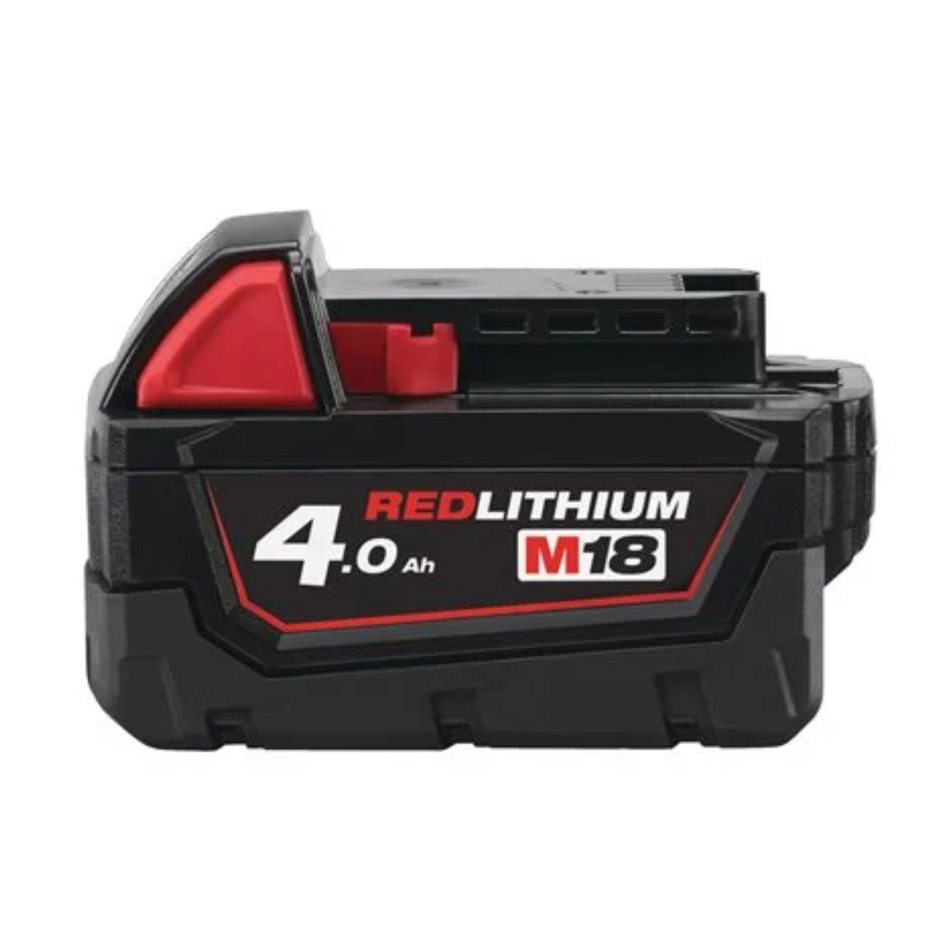 RedLithium M18 battery pack on a white background