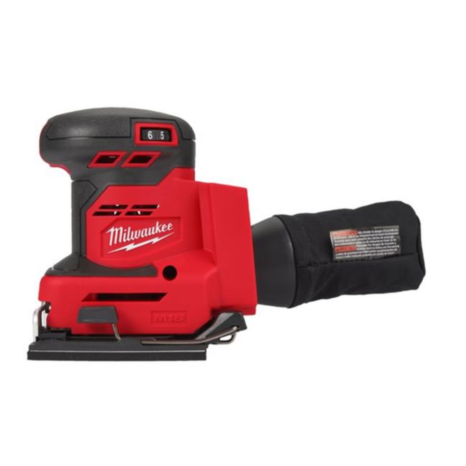Red Milwaukee power tool on a white background