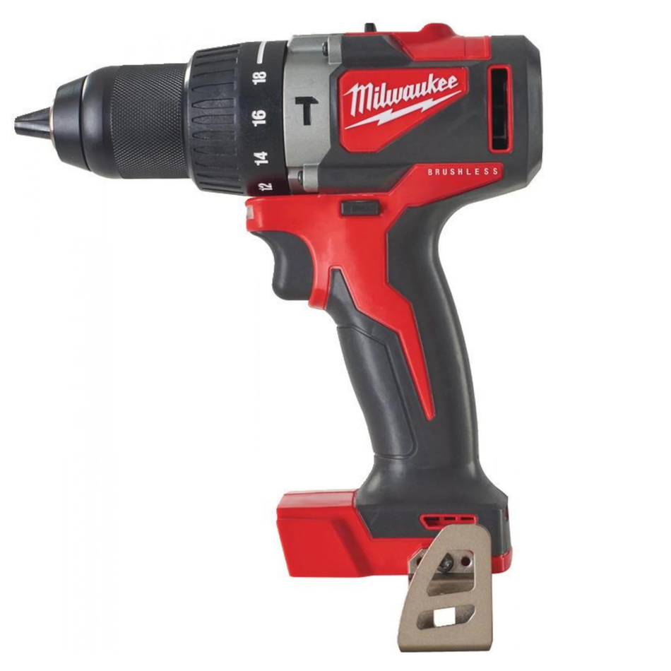 Milwaukee cordless drill on a white background