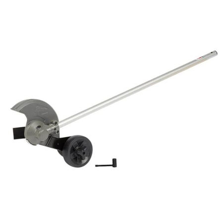Gardening tool with a curved blade and handle on a white background