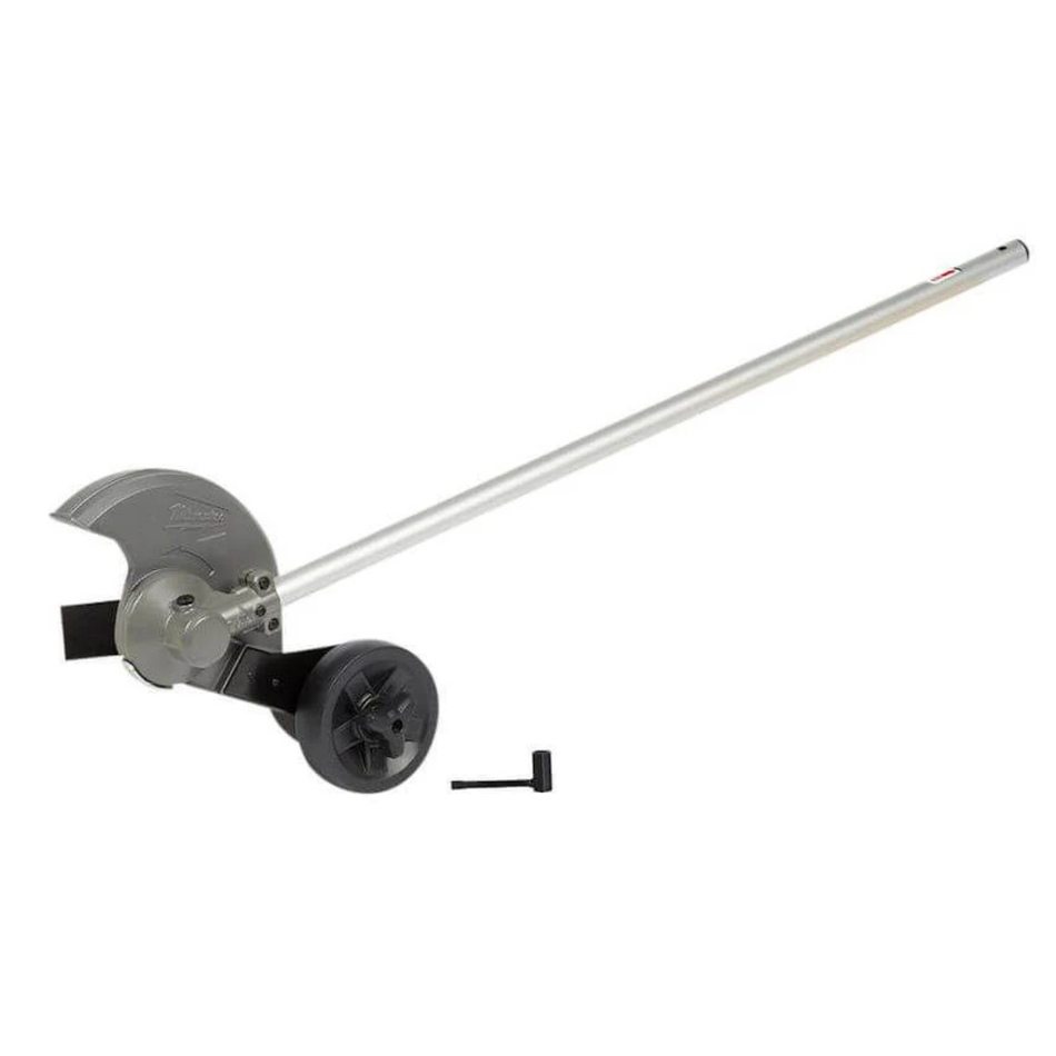 Gardening tool with a curved blade and handle on a white background