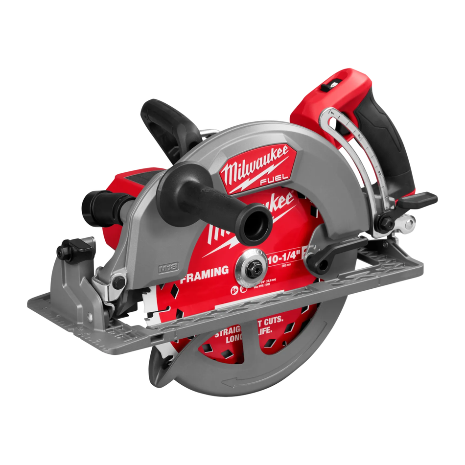 Milwaukee circular saw on a white background