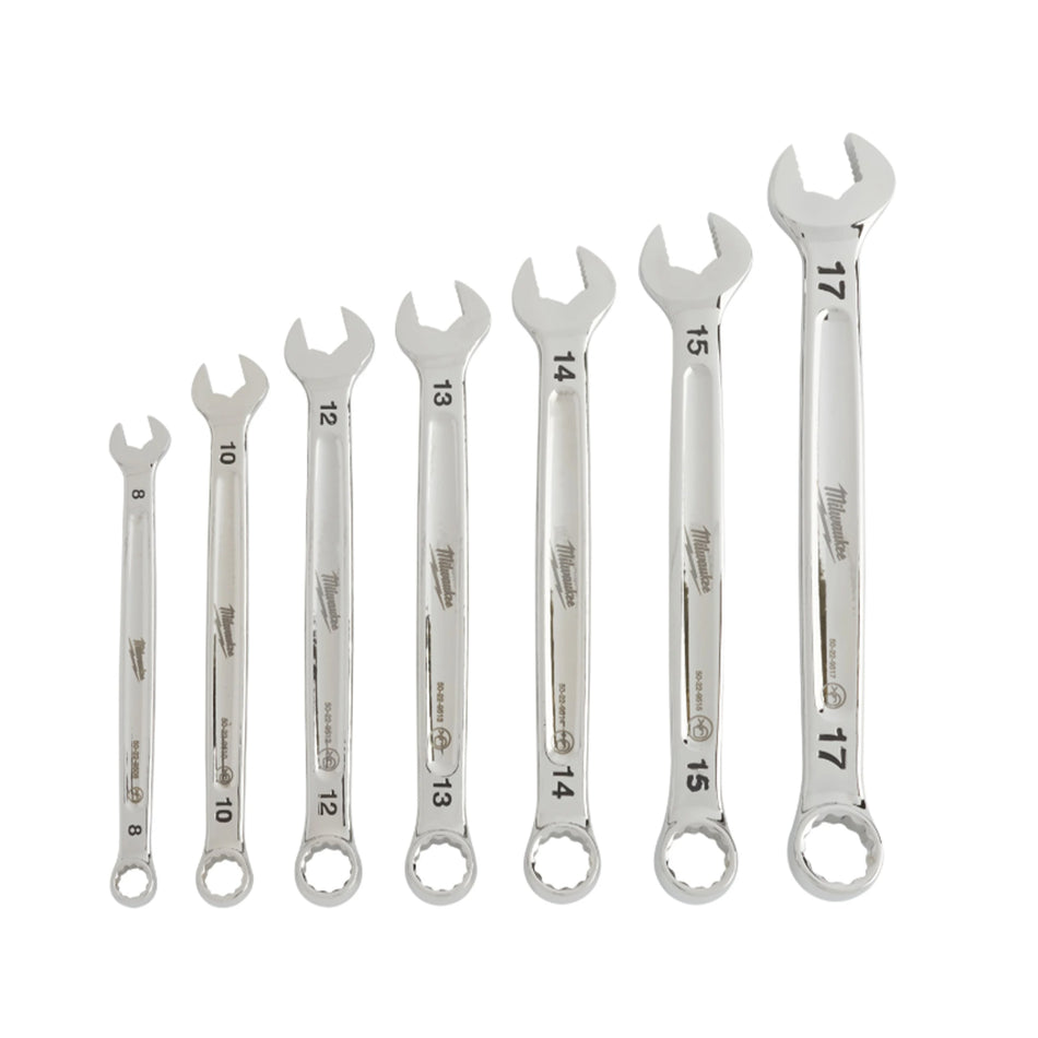 The product of Milwaukee MAX BITE Metric Combination Spanner Set 7pc MWHT4932464257