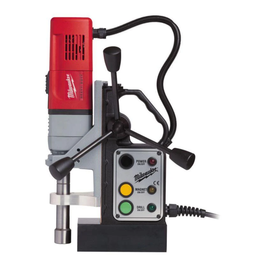 Milwaukee drill press on a white background