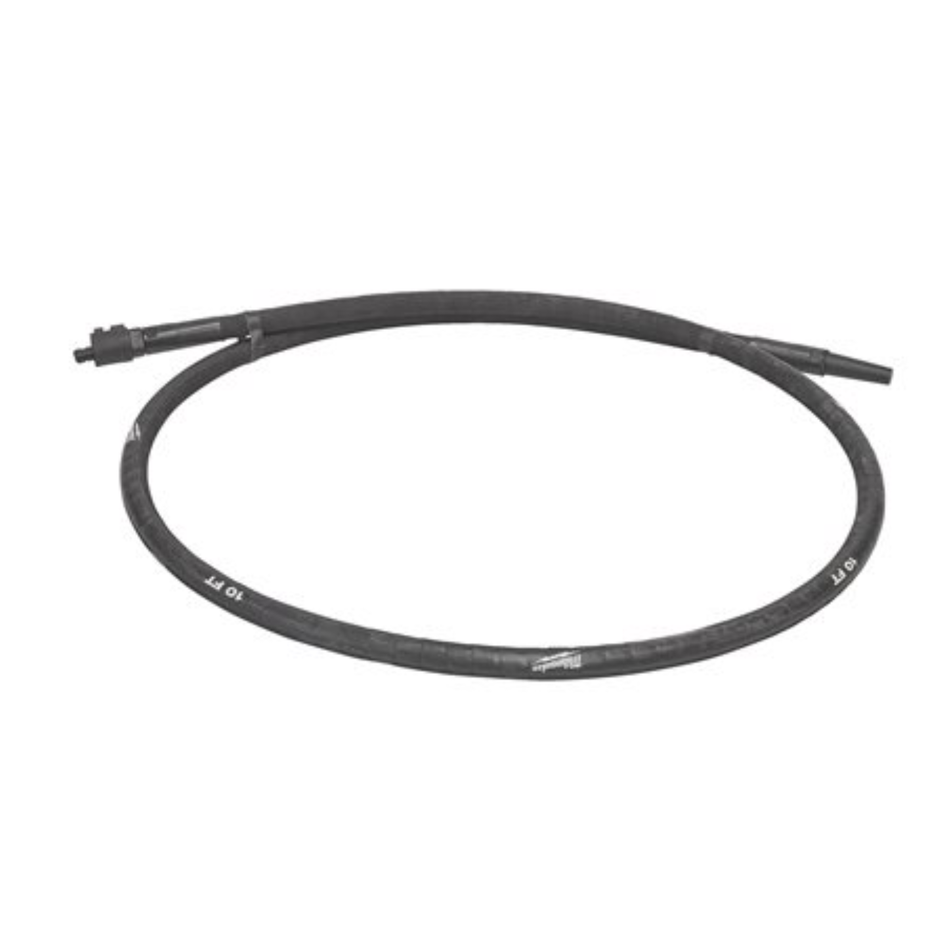 Black rubber hose on a white background