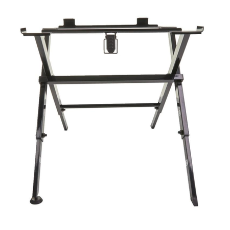 Black metal stand on a white background