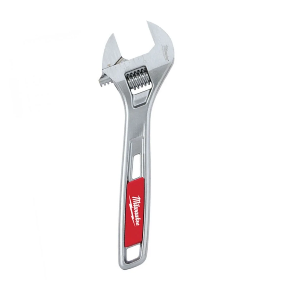 Milwaukee adjustable wrench on a white background