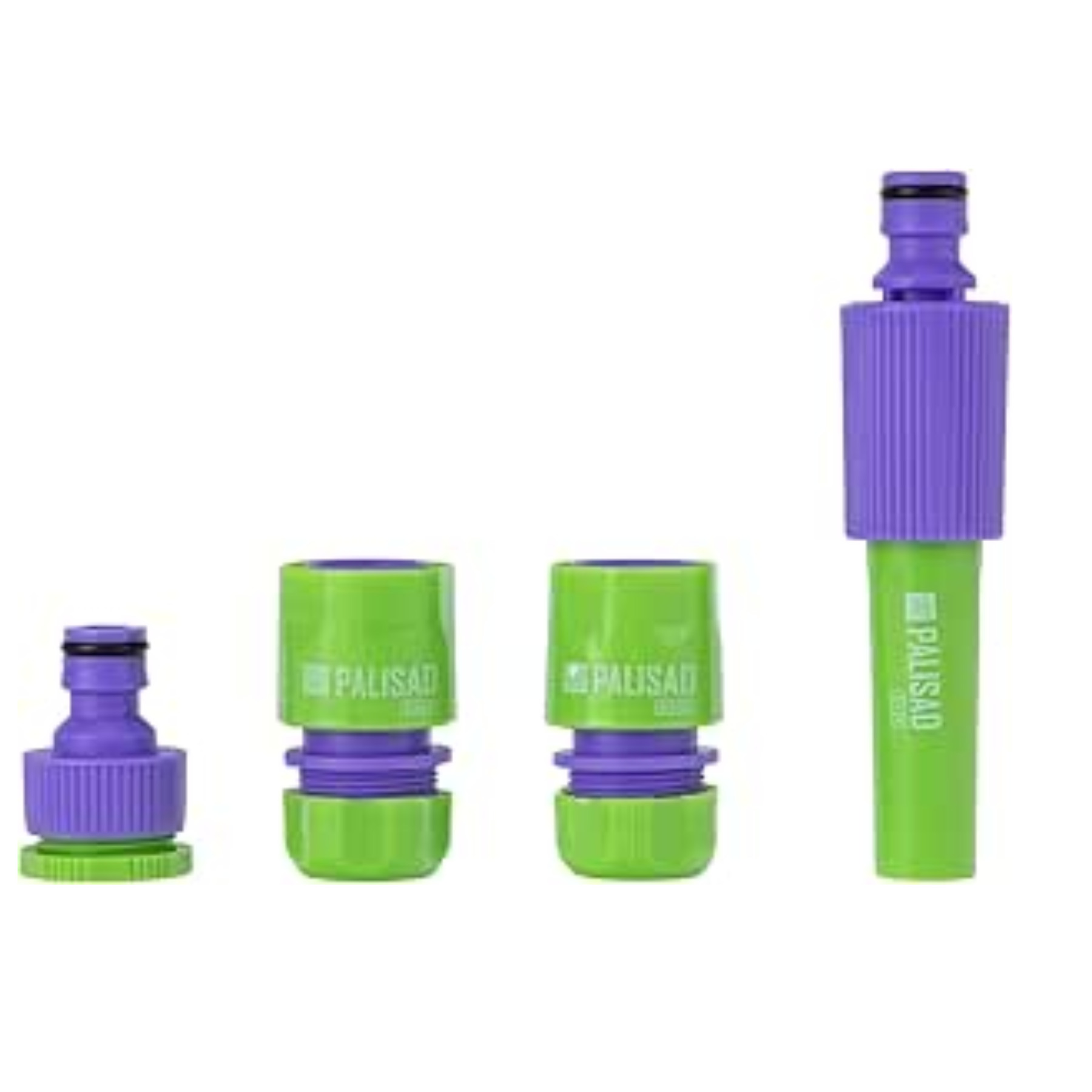 PALISAD 4PCS Kit for Connection of a Hose 1/2 inch for garden hose installation, irrigation systems, and watering applications.