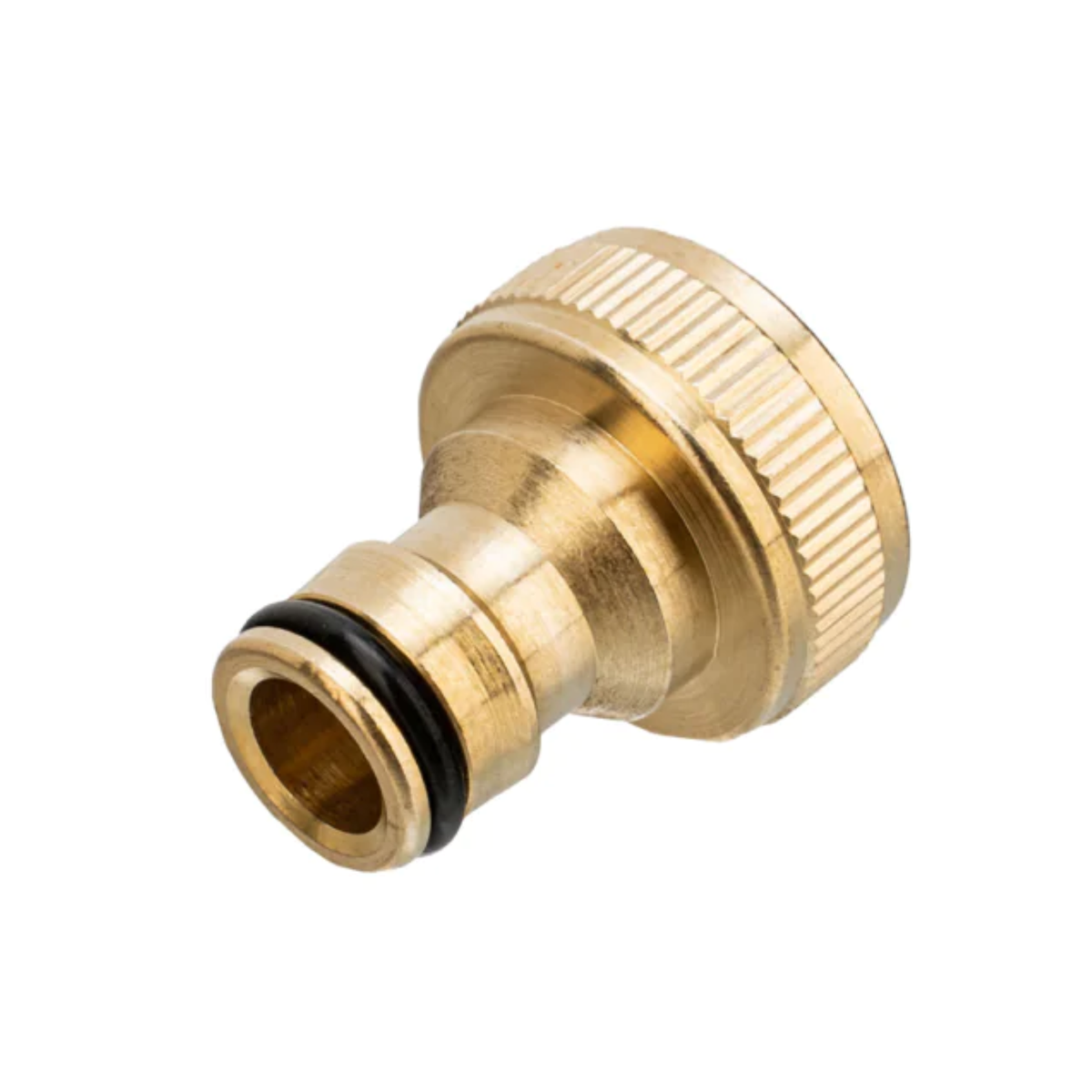PALISAD Brass Hose Adapter 1 inch for hose connections, irrigation systems, and outdoor watering applications.