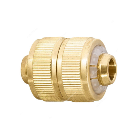 PALISAD Hose Repair Connector 1/2 inch Brass 665358 for repairing garden hoses and irrigation system connections.