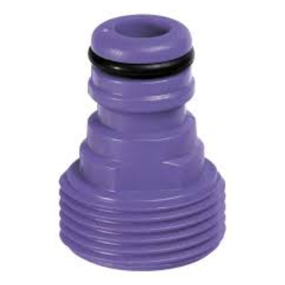 PALISAD Plastic Hose Adapter 3/4 inch External Thread 657508 for hose connections, irrigation systems, and outdoor watering applications.