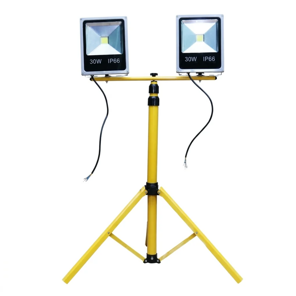 LED WORK LIGHT WITH STAND & 2 LIGHT 2MTR 30W