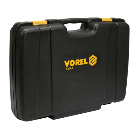 Black tool case with Vorel logo on a white background