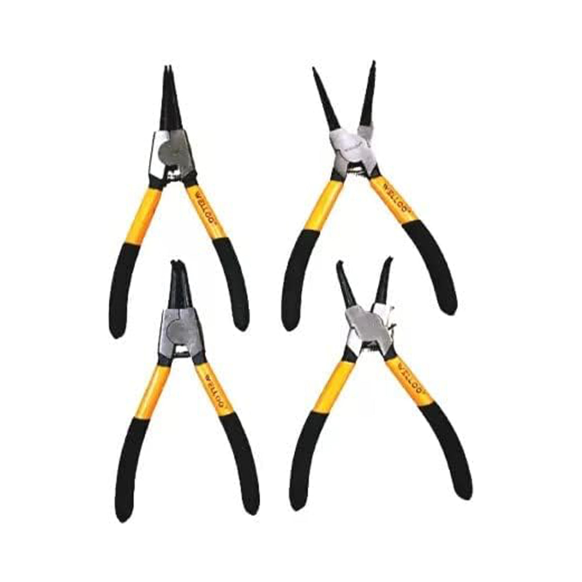 Welloo 4Pcs Circlip Pliers Set 7" CPS07004