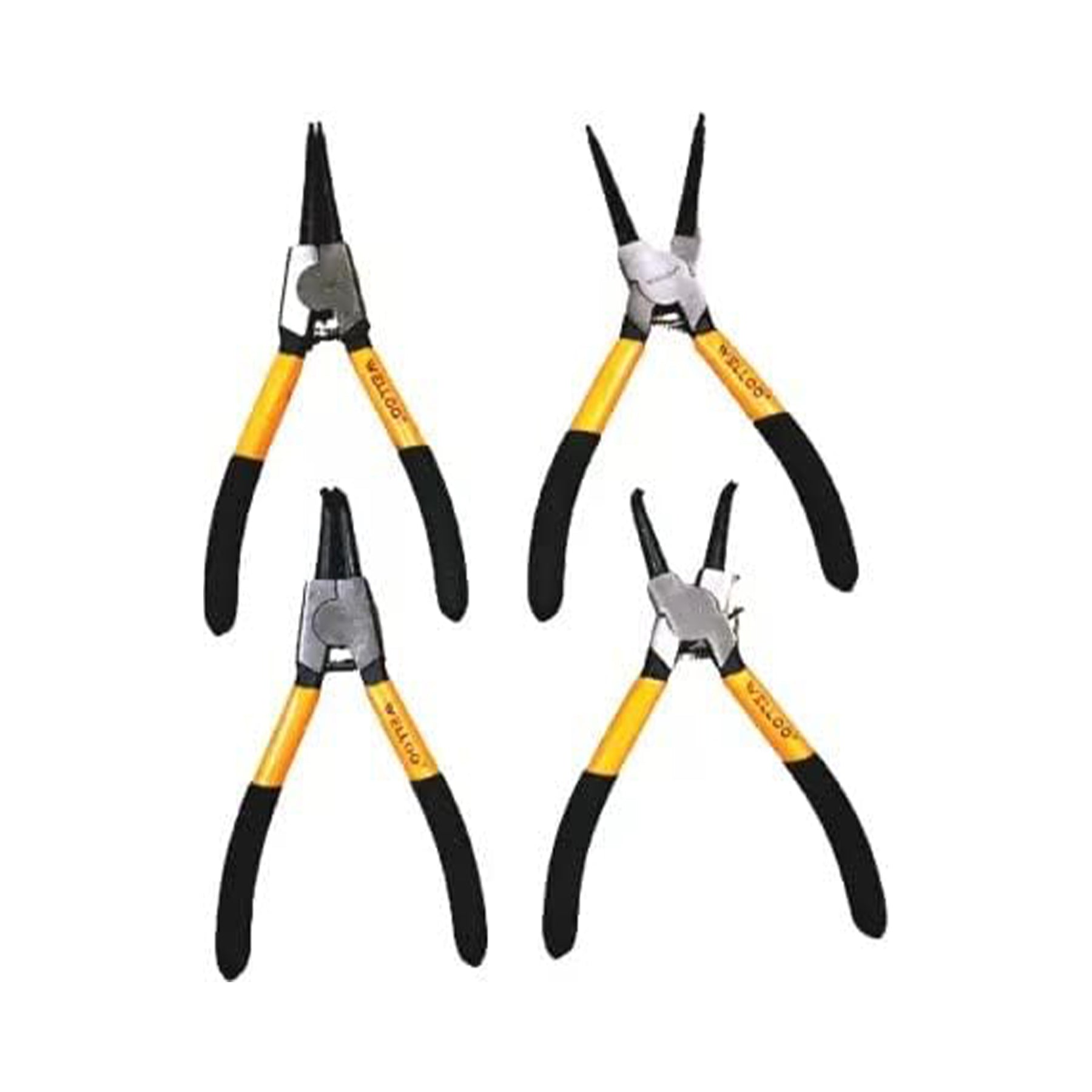 Welloo 4Pcs Circlip Pliers Set 7" CPS07004
