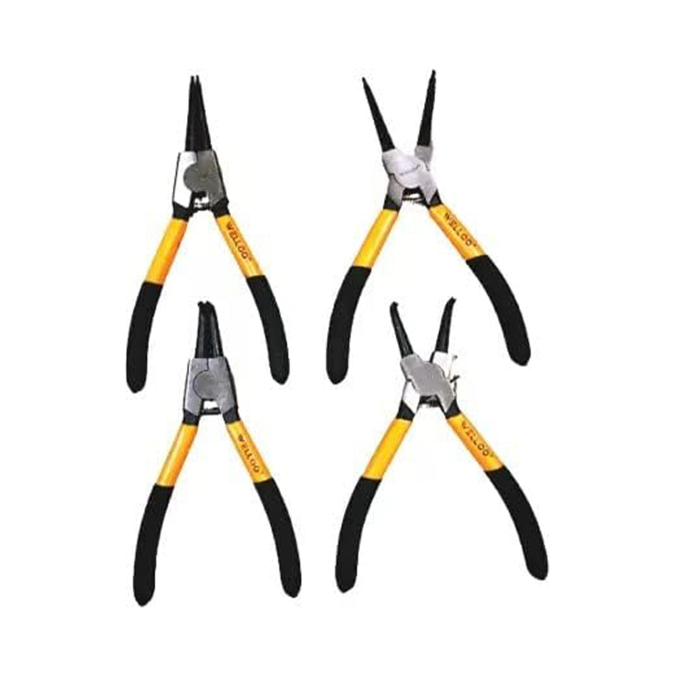 Welloo 4Pcs Circlip Pliers Set 7" CPS07004