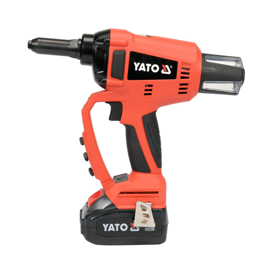 Yato cordless drill on a white background